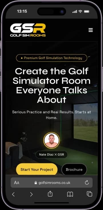 Golf Sim Rooms mobile screenshot