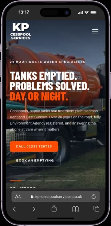 KP Cesspool Services mobile screenshot
