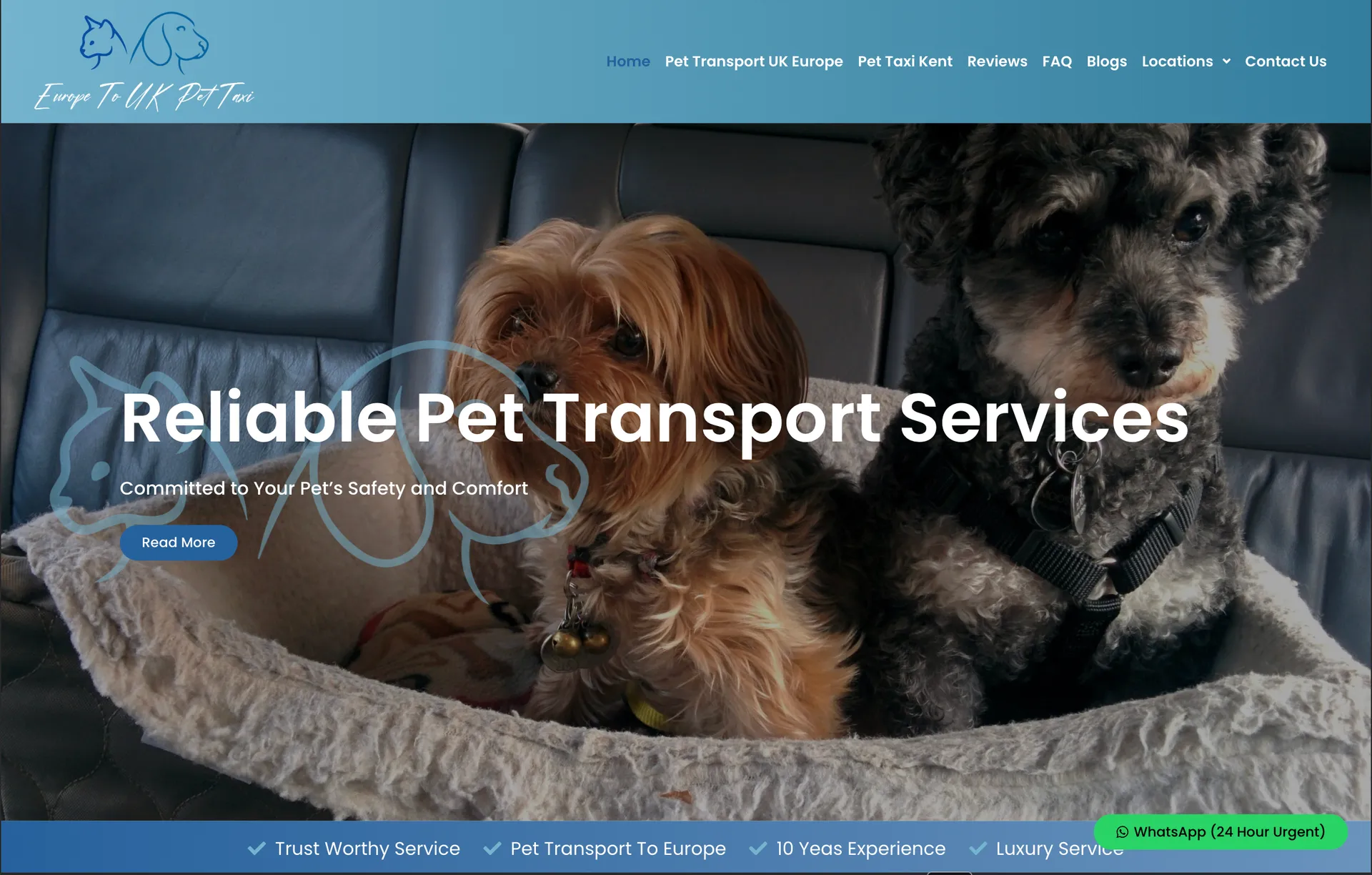 Europe To UK Pet Taxi desktop screenshot
