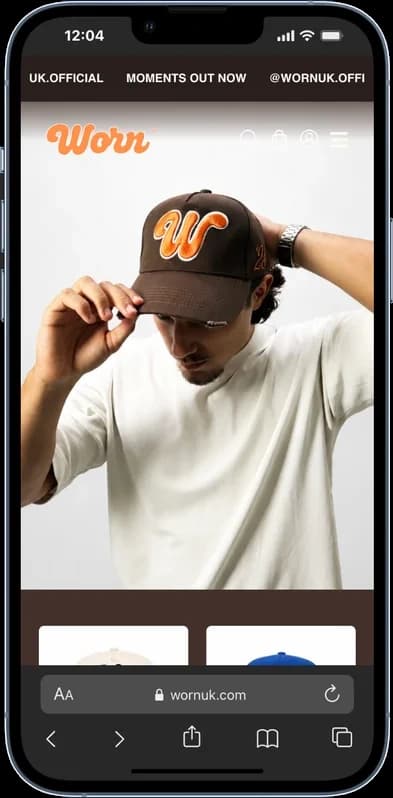 Worn UK mobile screenshot