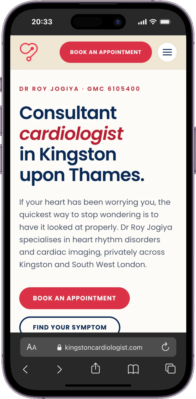 Kingston Cardiologist mobile screenshot