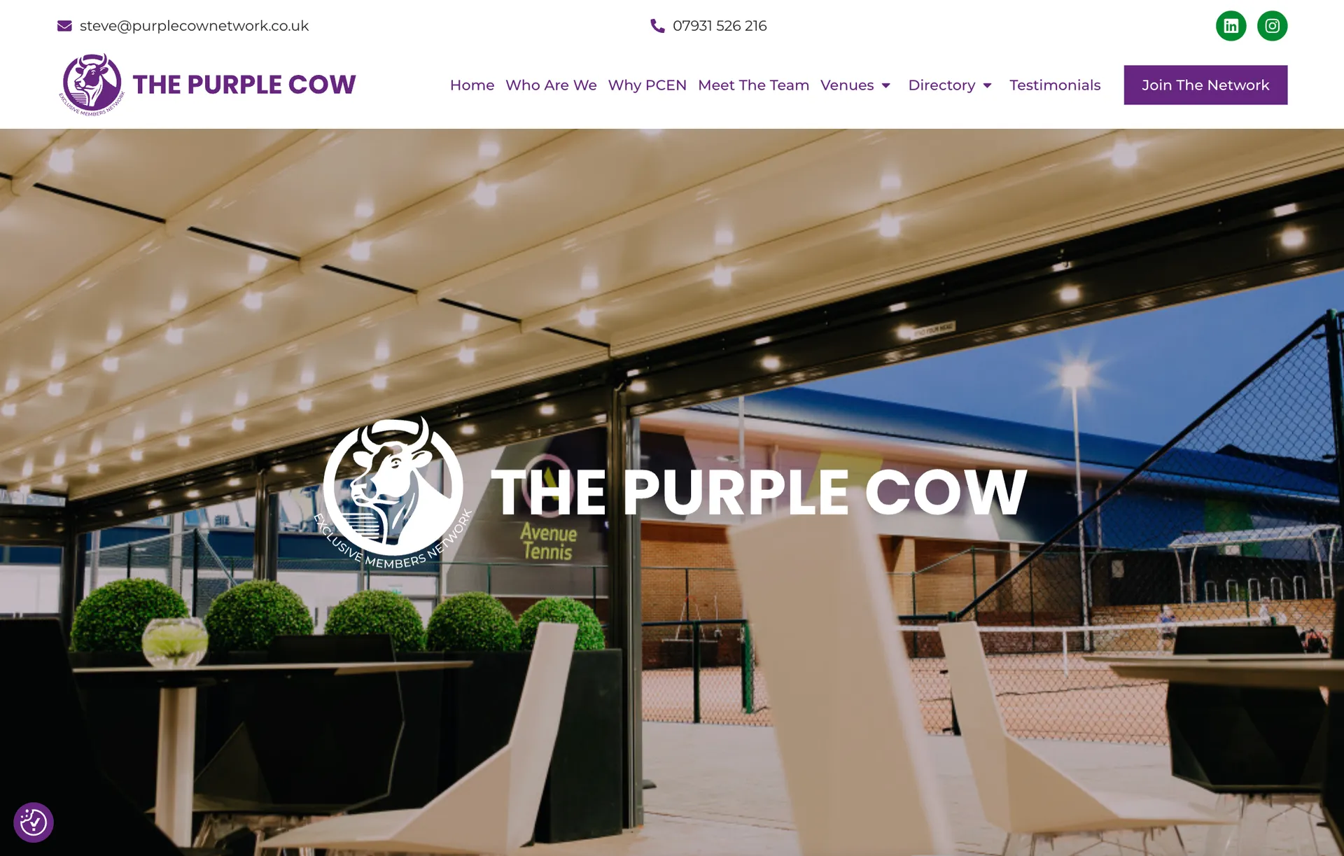 The Purple Cow Network desktop screenshot