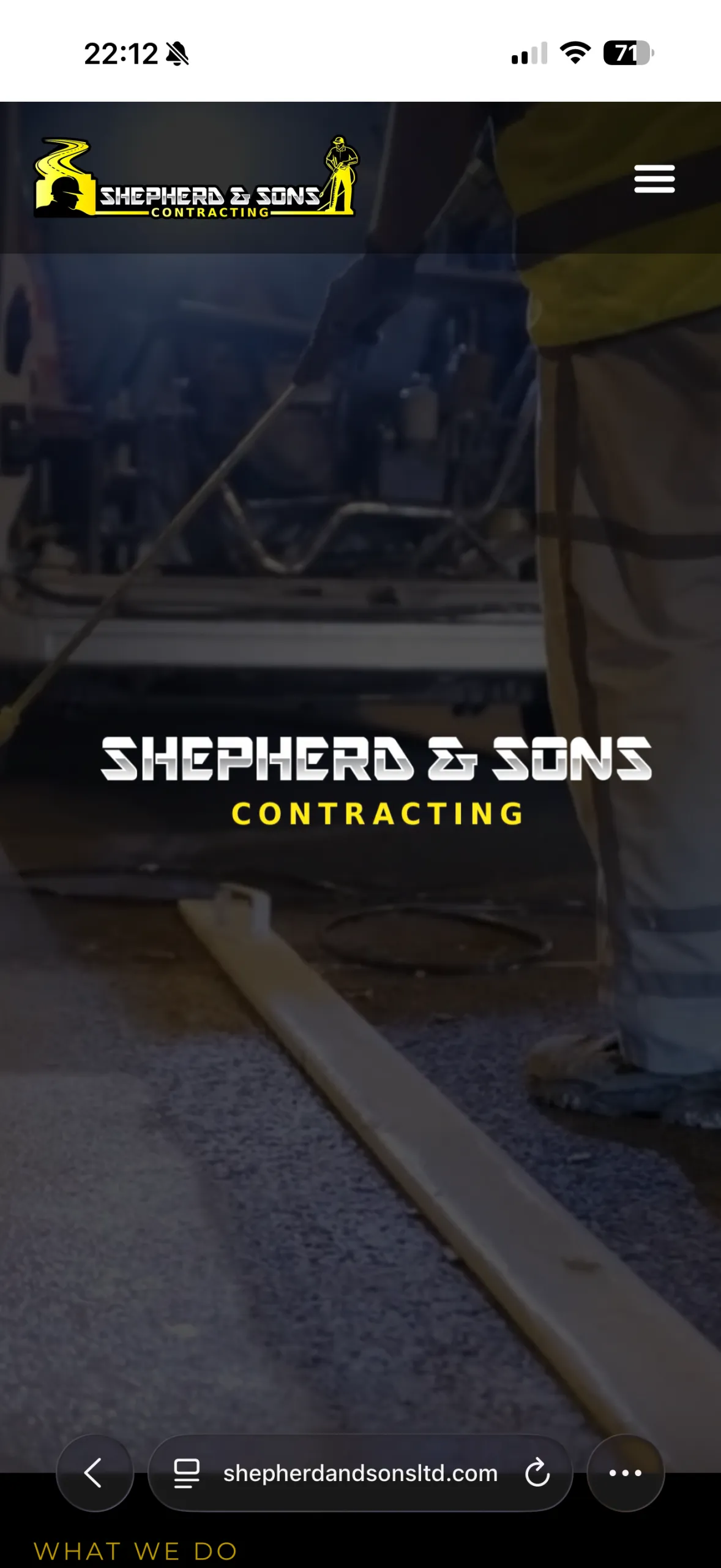 Sheperd & Sons Contracting mobile screenshot